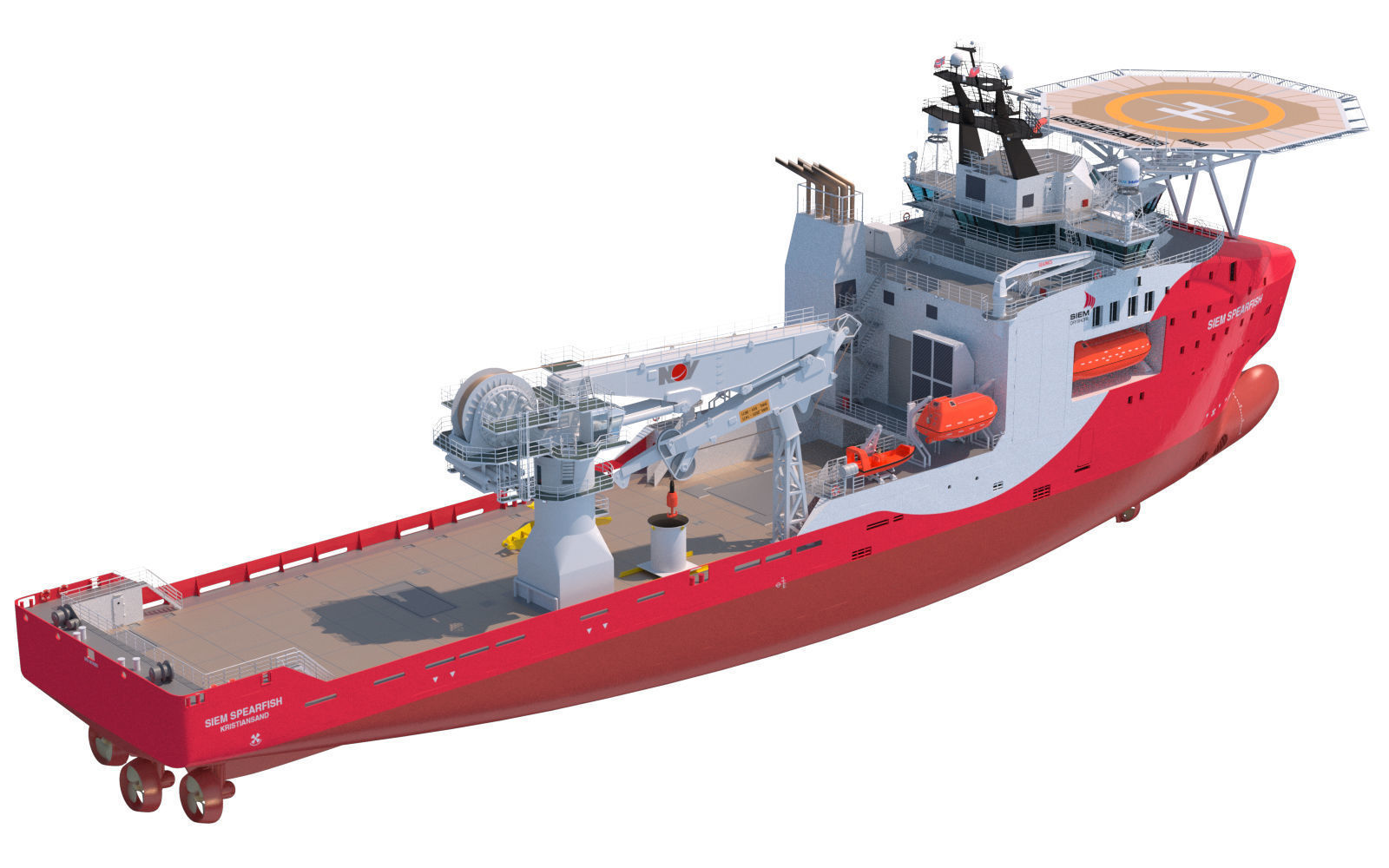 Offshore Subsea Construction Vessel OSCV Siem Stingray 3D model_6