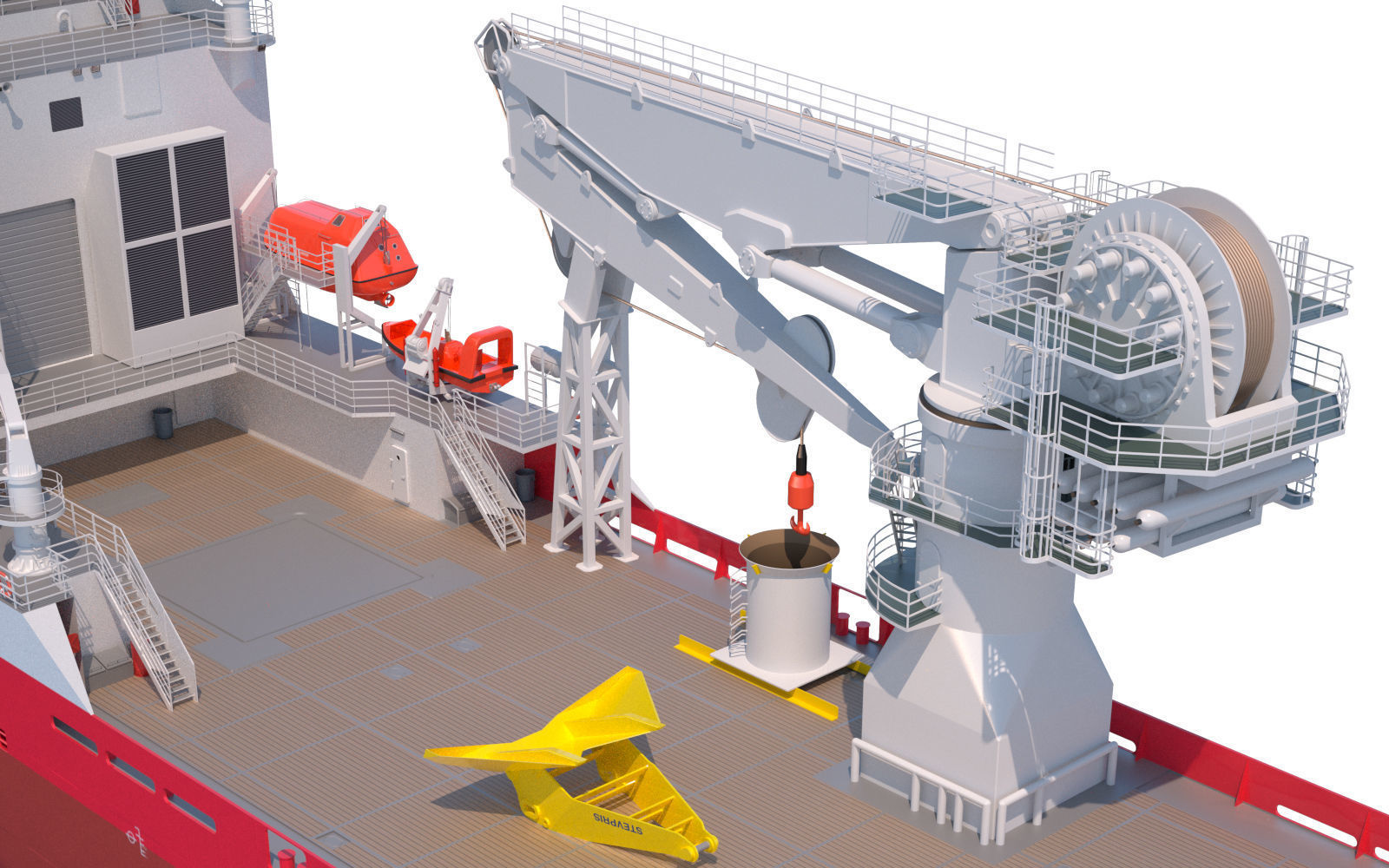 Offshore Subsea Construction Vessel OSCV Siem Stingray 3D model_15
