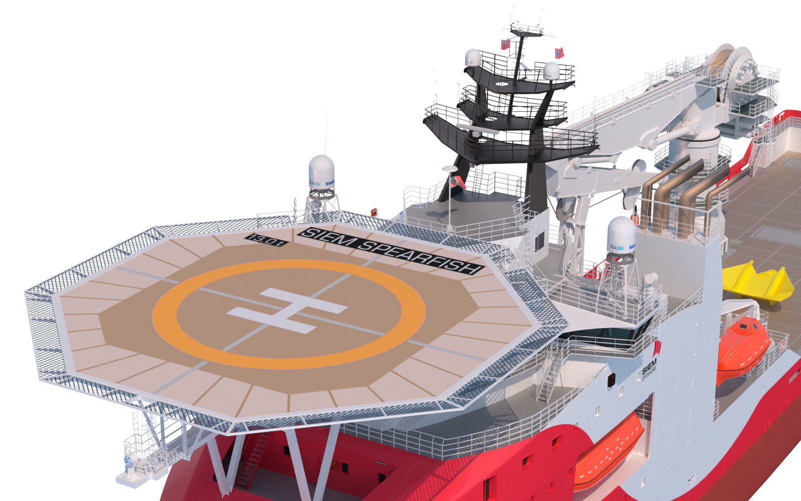 Offshore Subsea Construction Vessel OSCV Siem Stingray 3D model_10