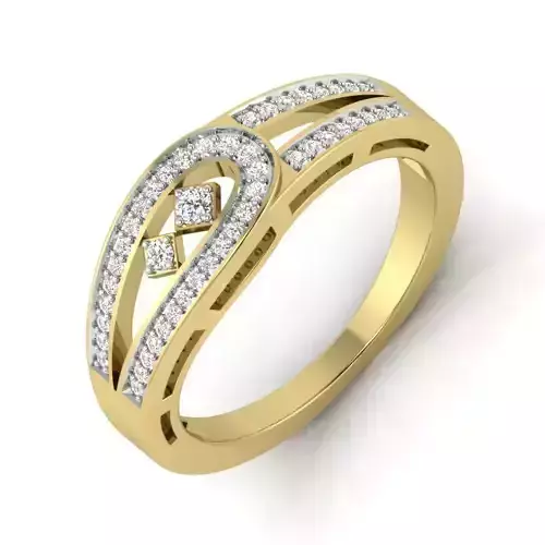 Women Diamond Ring 3dm STL  Render Details - PR-024 DIA