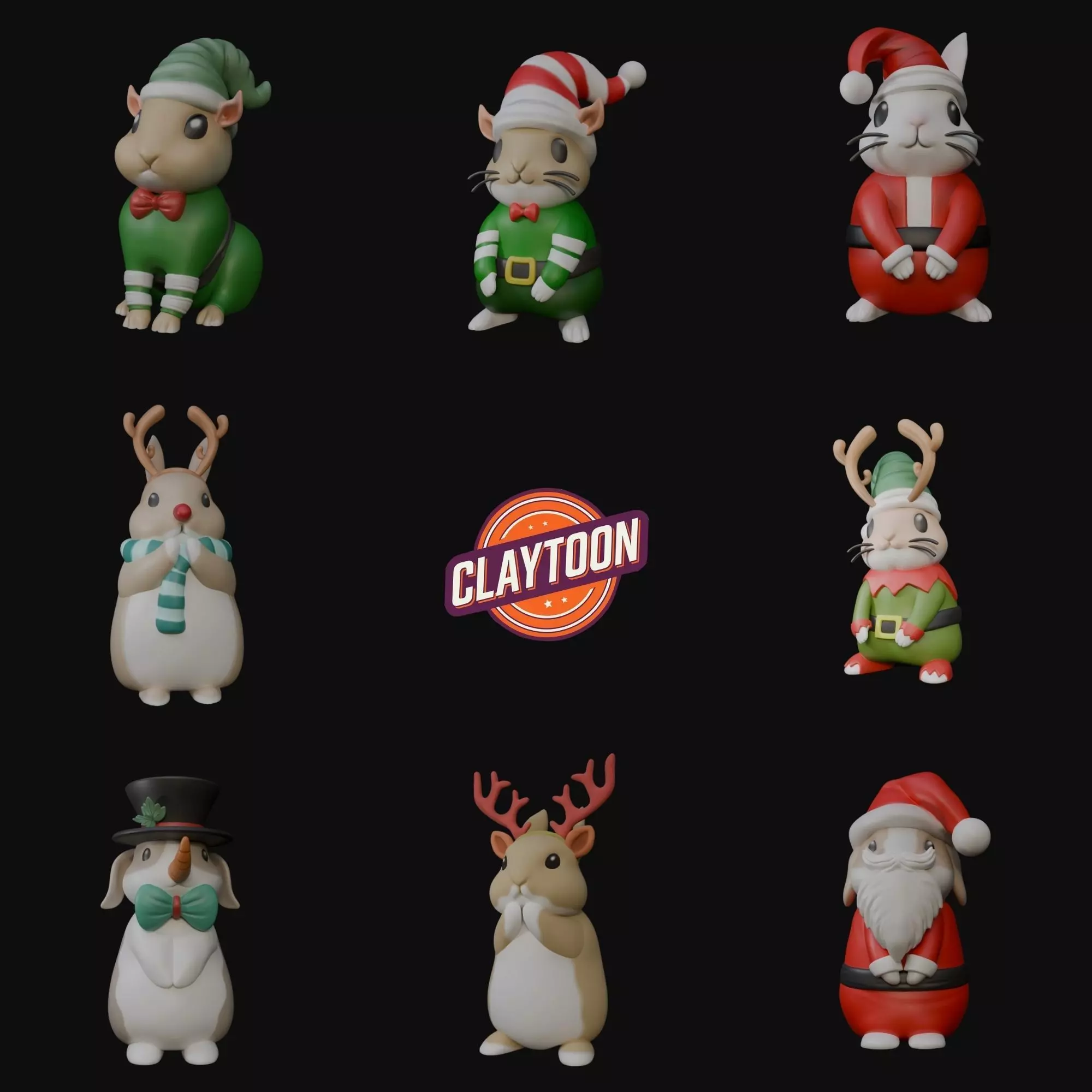 Christmas Pet Collection 3D print model_0