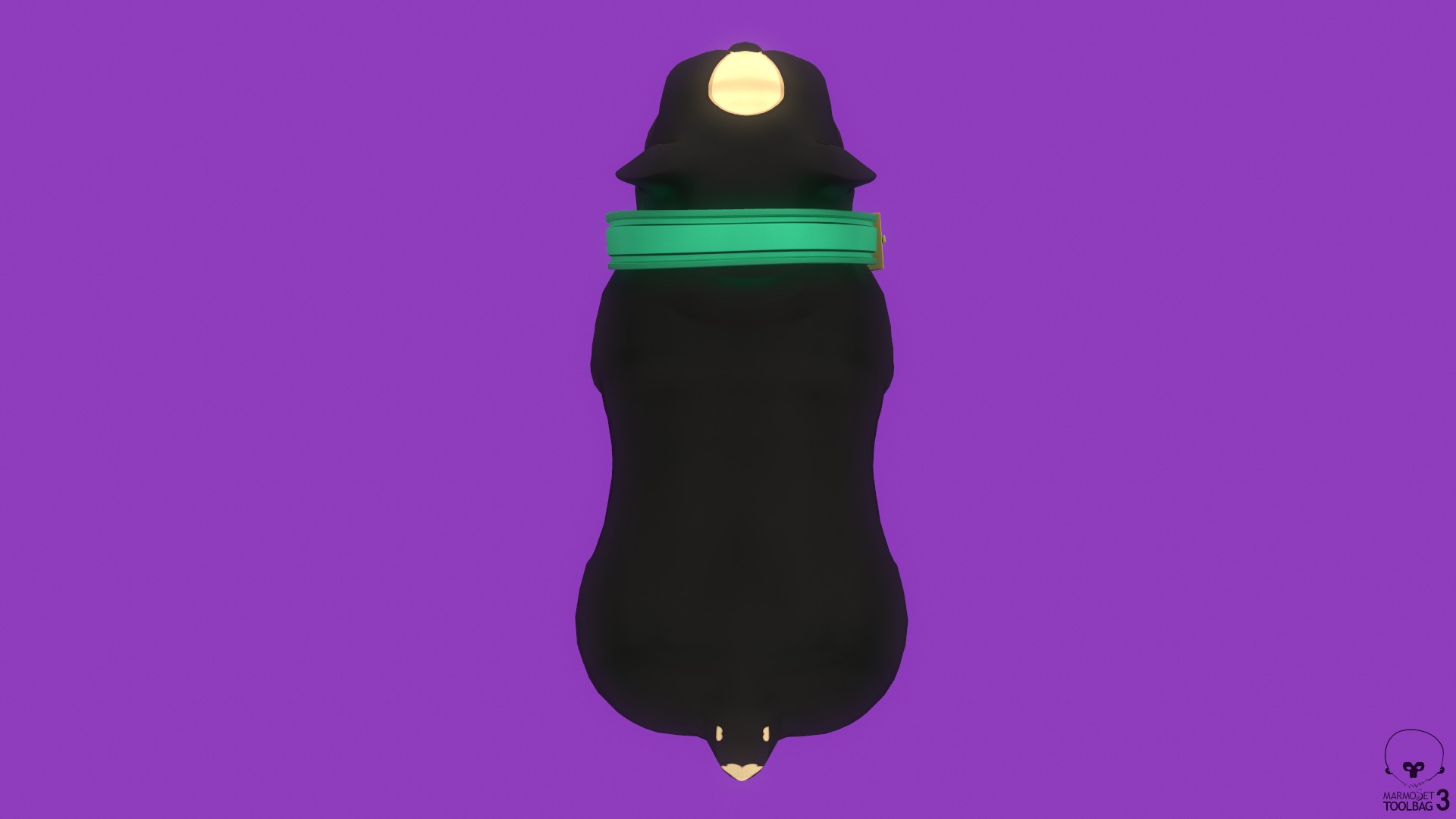 Stylized Black English Bulldog for Games and Animation Low-poly 3D model_6