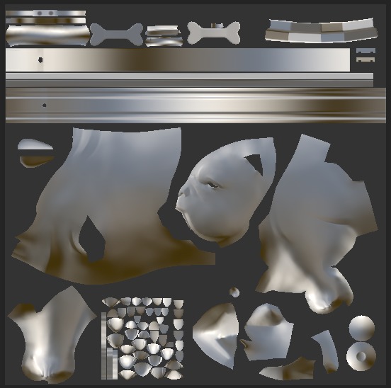 Stylized Black English Bulldog for Games and Animation Low-poly 3D model_10