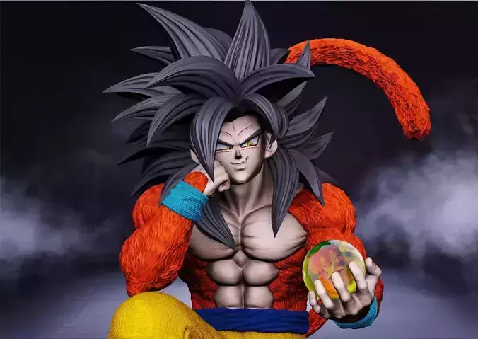 GOKU SSJ4  3D print model