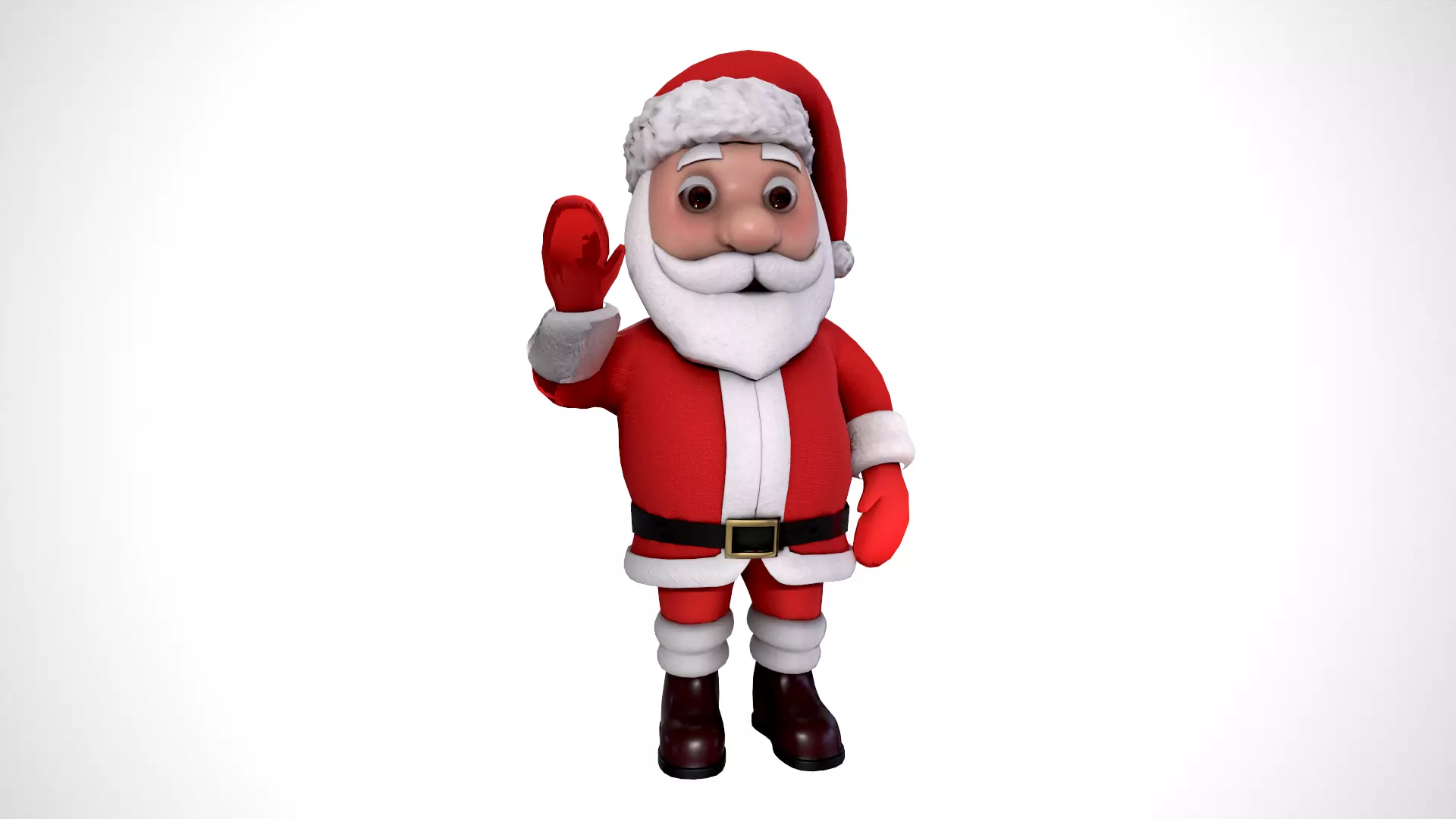 Santa Claus Low-poly 3D model_0