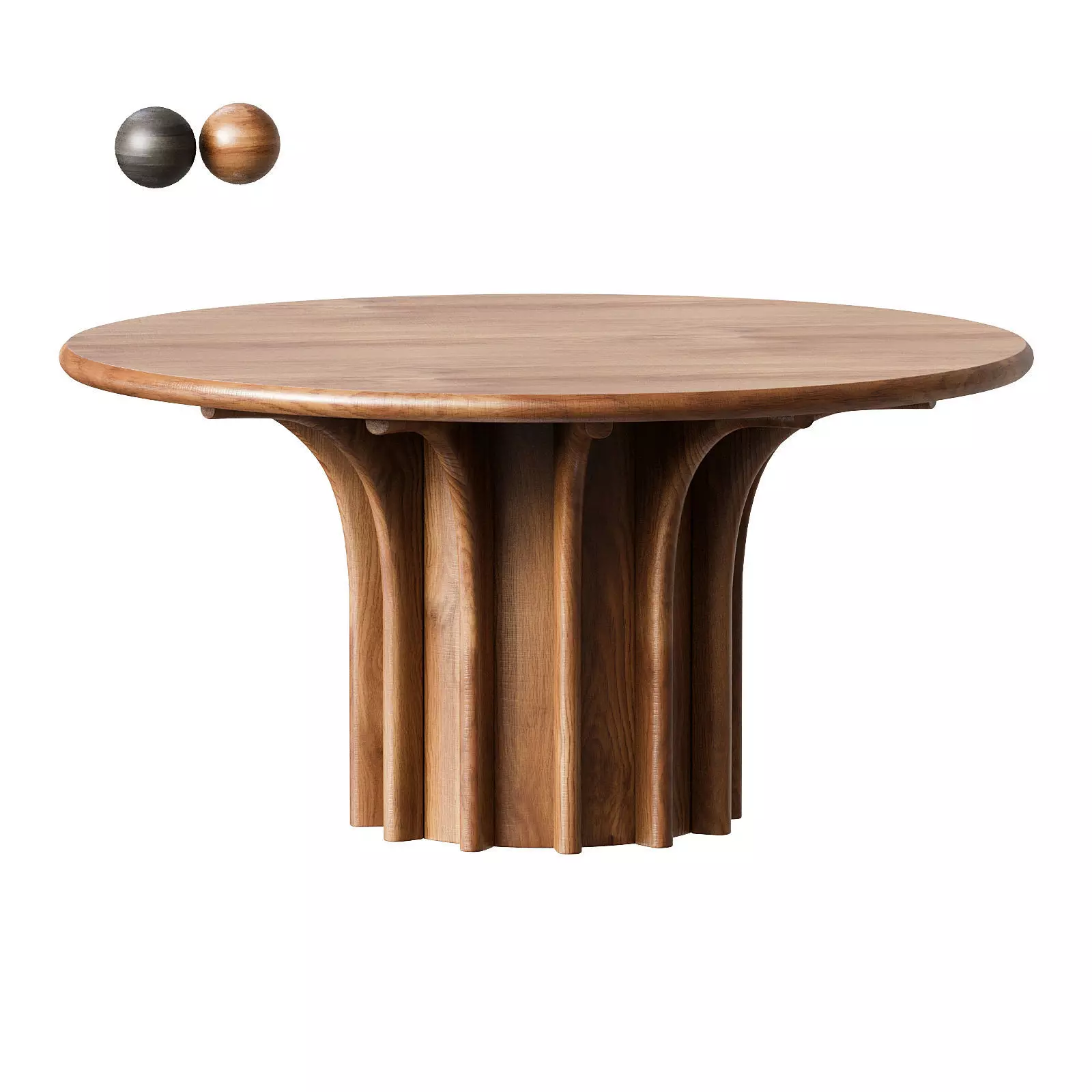 Rib Table Oak Nau 3D model_0