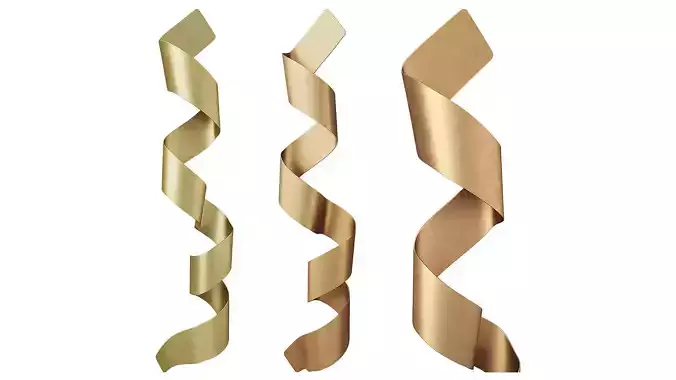 Abstract Metal Ribbon Wall Sculpture