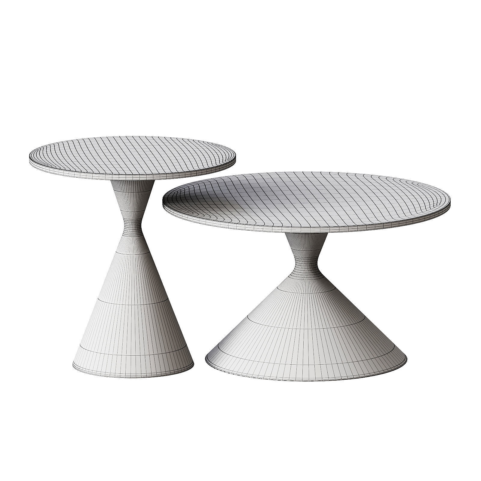 Nesting Coffee Table Set 3D model_3