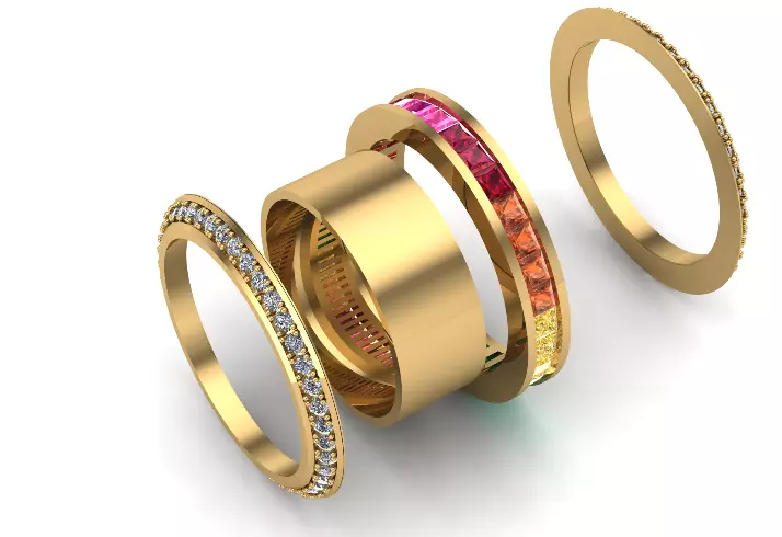 rainbow ring 3D print model_0