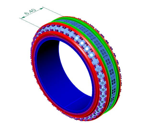 rainbow ring 3D print model_4