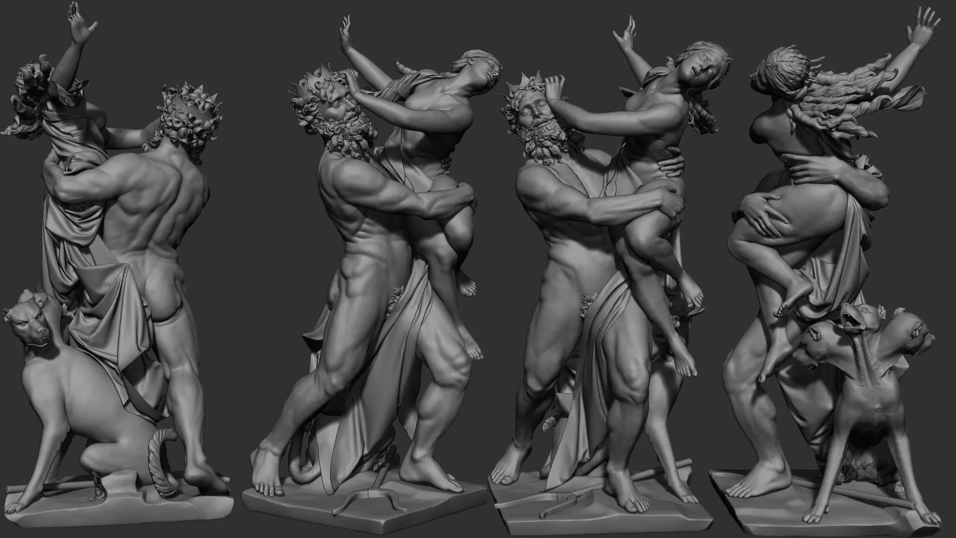 The Rape of Proserpina Sculpture 3D print model_0