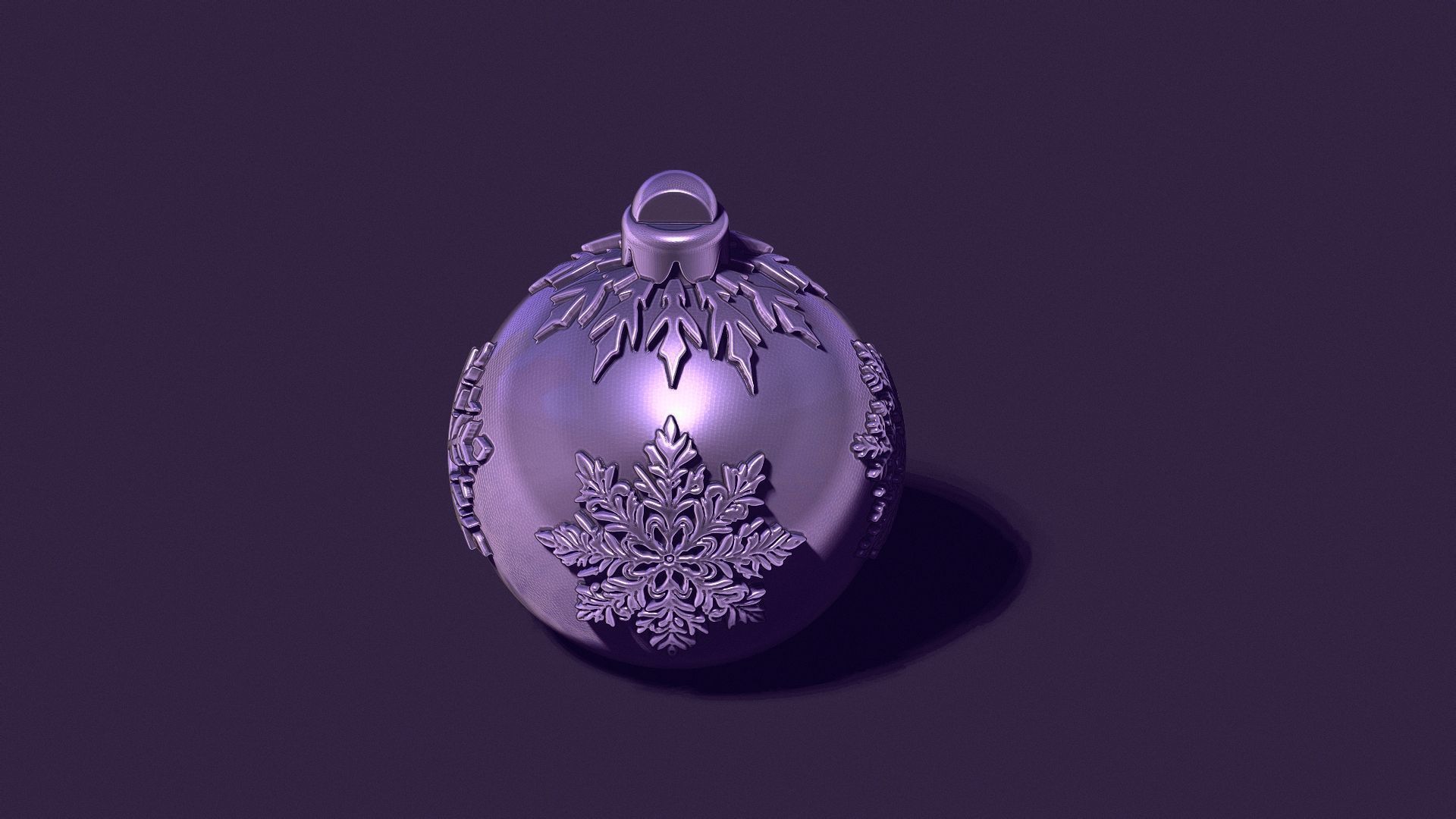 A Christmas tree ball casting model 3D print model_3