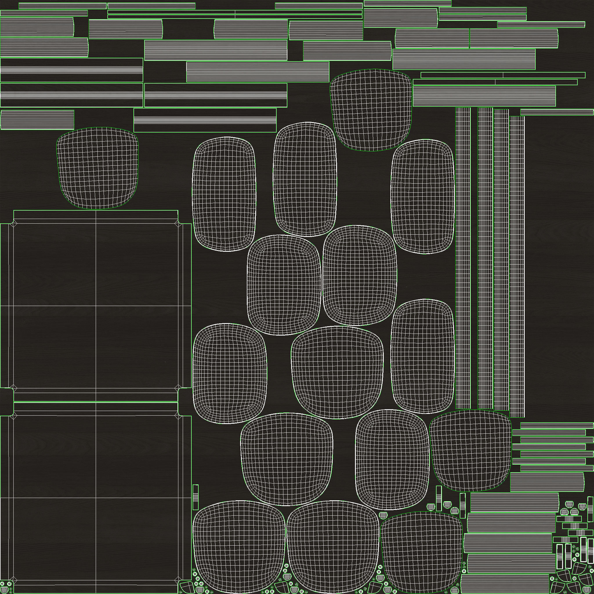 Thonet 1140 Square Dining Table and Bross Aretha Chair 3D model_8