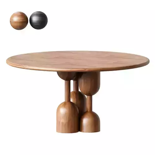 Nordic Style Vintage Solid Wood Round Table