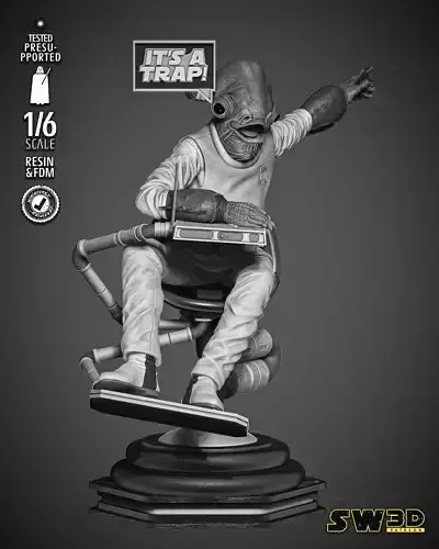 STAR WARS Ackbar Admiral Sculpture
