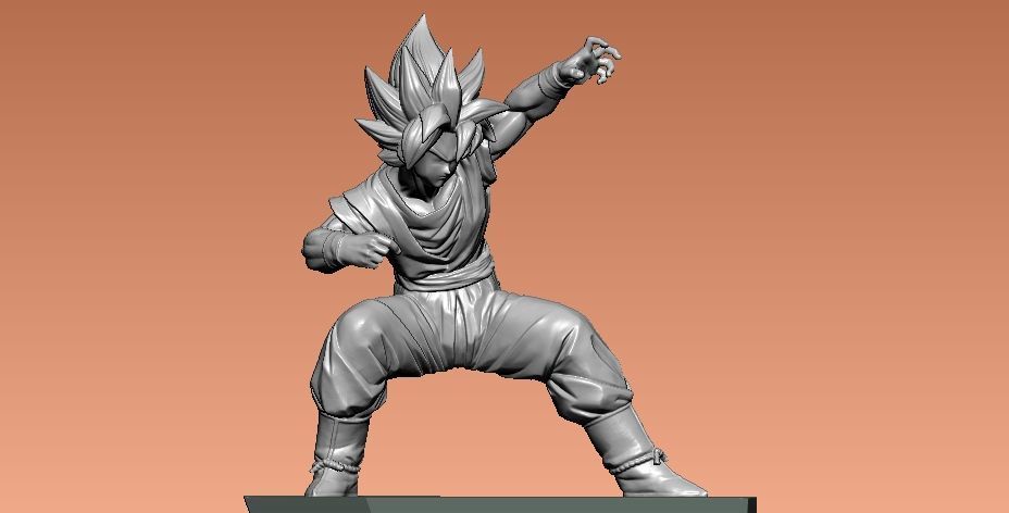 Songoku palm dragon ball Z model - Statue -3D print 3D print model_2
