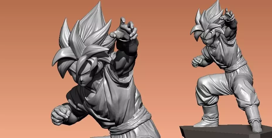 Songoku palm dragon ball Z model - Statue -3D print 3D print model_0