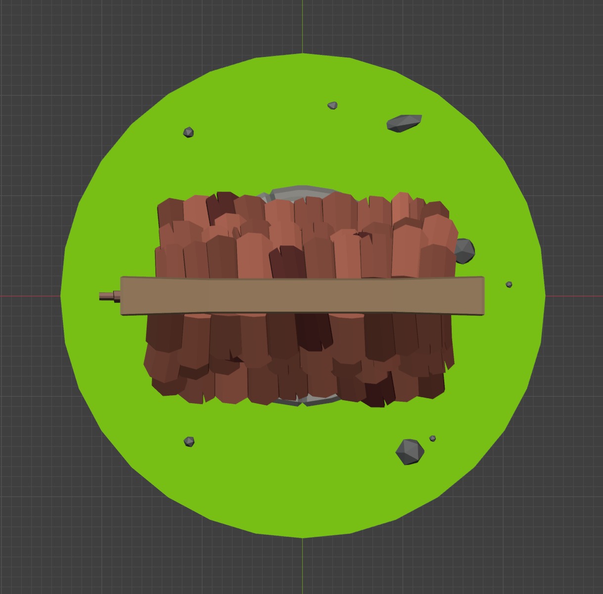 low poly well 3D model 3D model_3