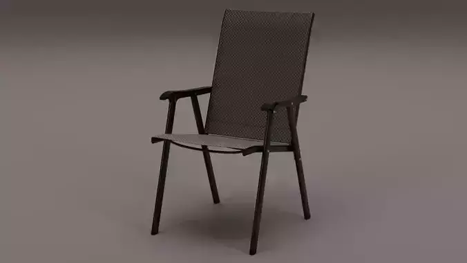Long Lawn Chair 4K 3D model