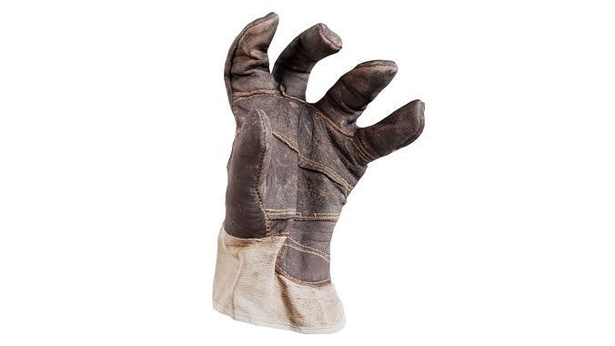 Gloved Hand 048 Low-poly 3D model