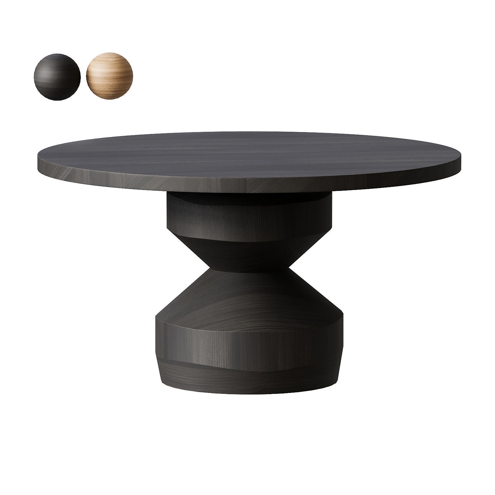 Joel Escalonas Design No07 Socle Card and Tea Tables in Wood 3D model_1