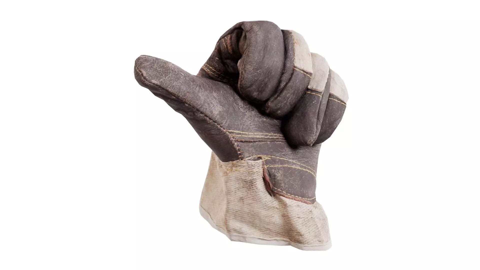 Gloved Hand 049 Low-poly 3D model