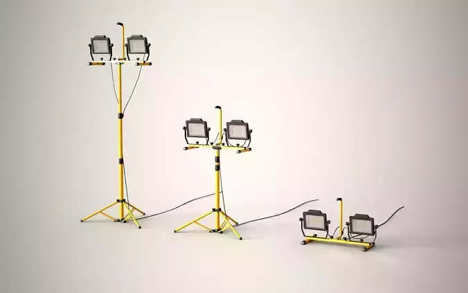 Generic Work Light 3D Model Set