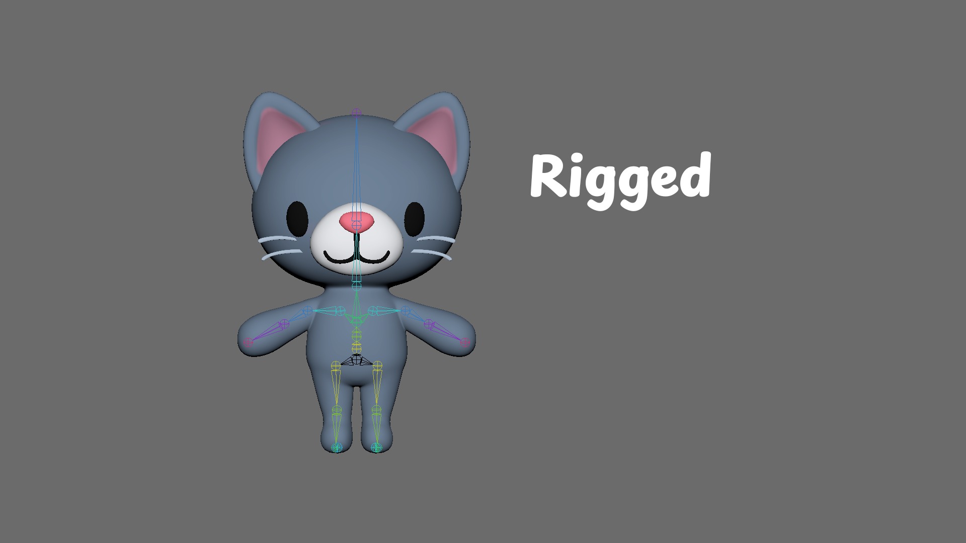 Little Cat Animated Cute 3D Models For Games And Animations Low-poly 3D model_2