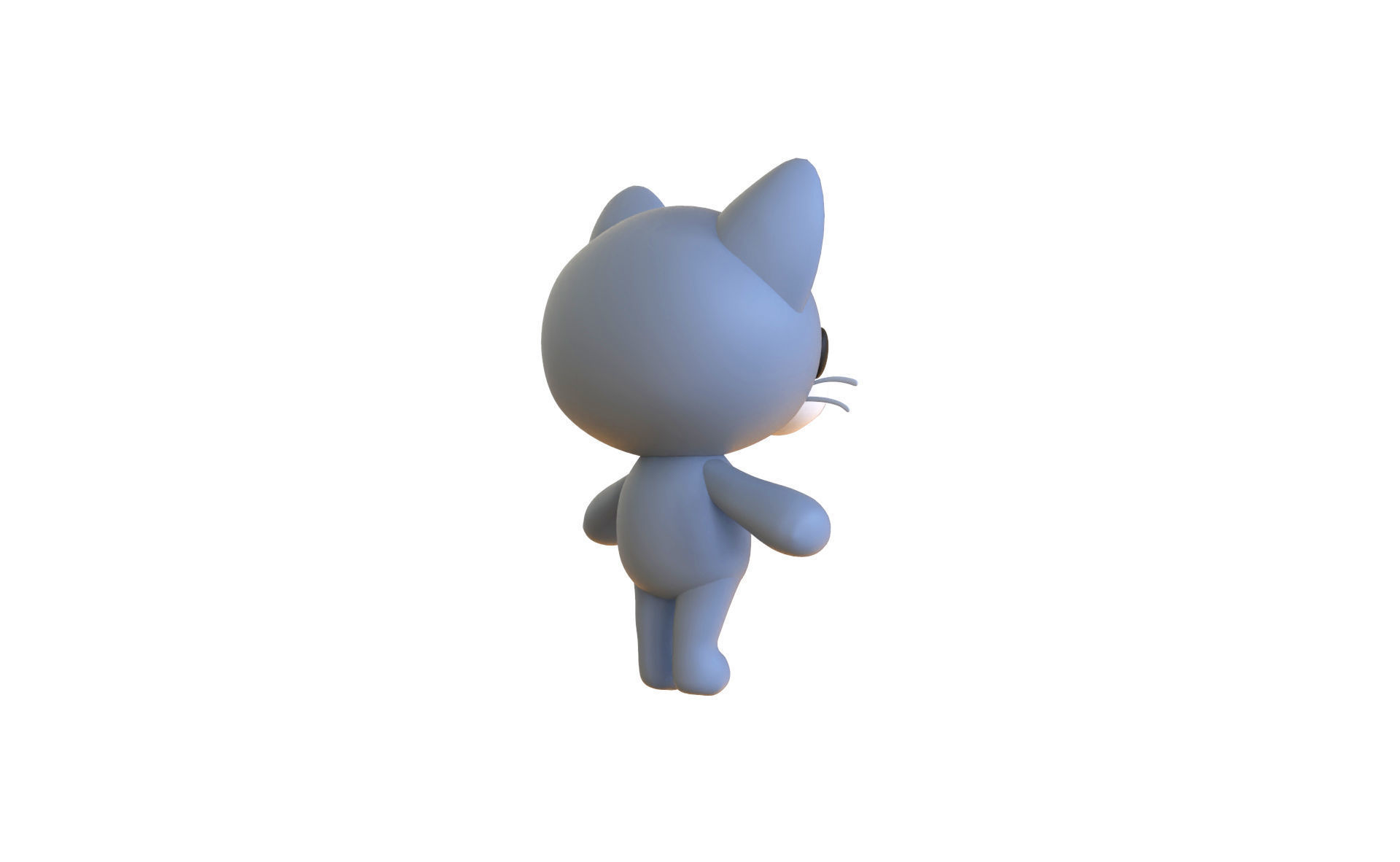 Little Cat Animated Cute 3D Models For Games And Animations Low-poly 3D model_8