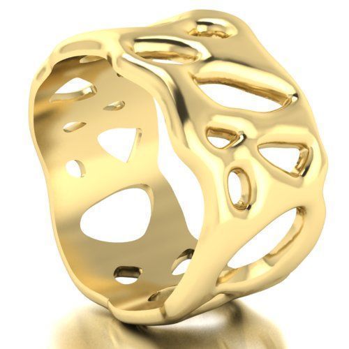 unusually shaped ring 3D print model_2