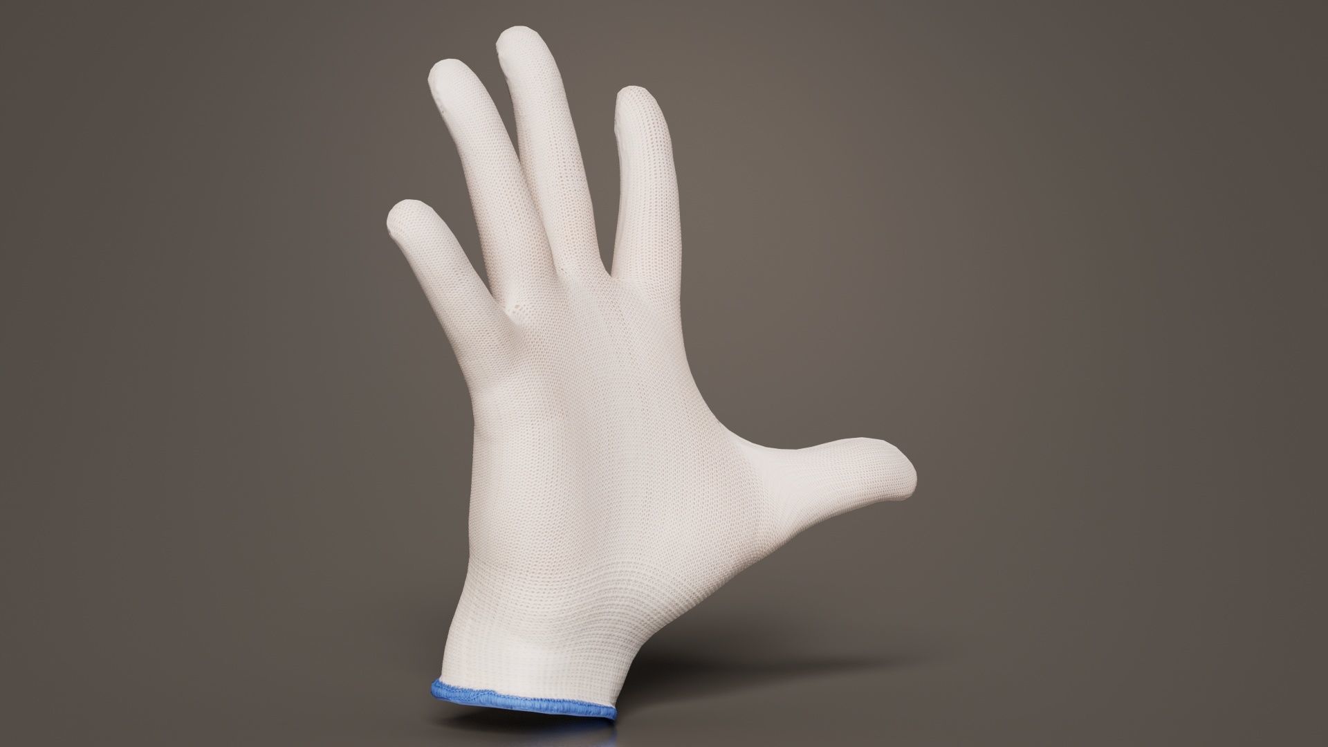 Gloved Hand 058 Low-poly 3D model_3