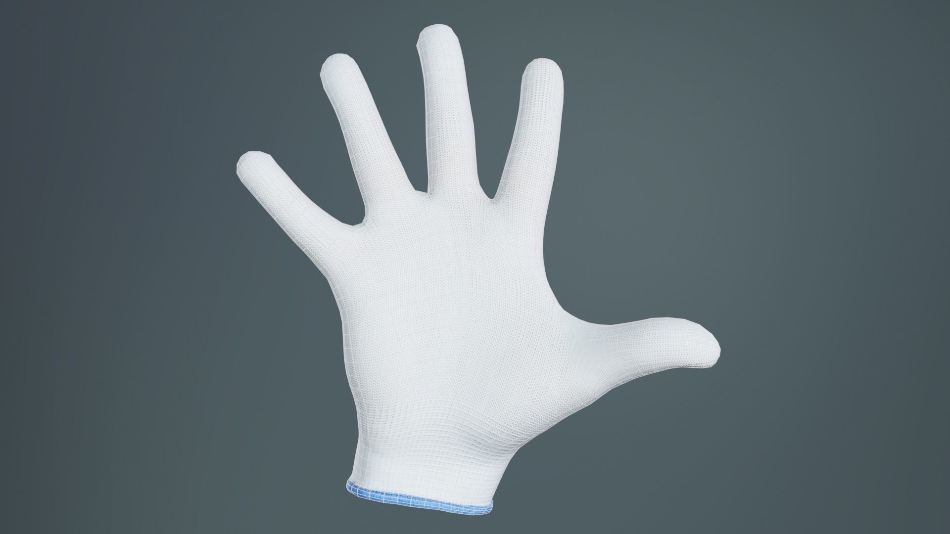 Gloved Hand 058 Low-poly 3D model_8