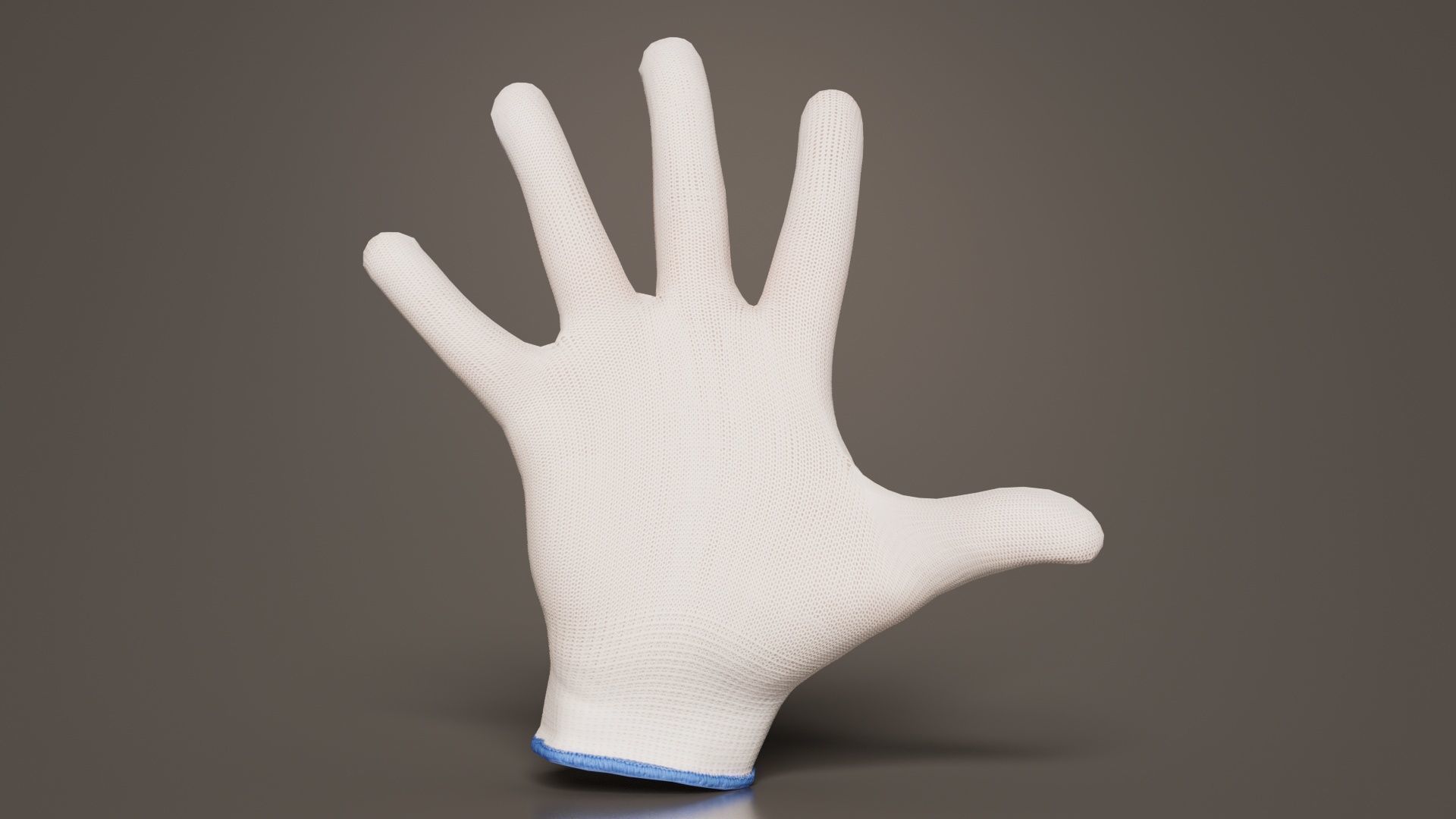 Gloved Hand 058 Low-poly 3D model_7