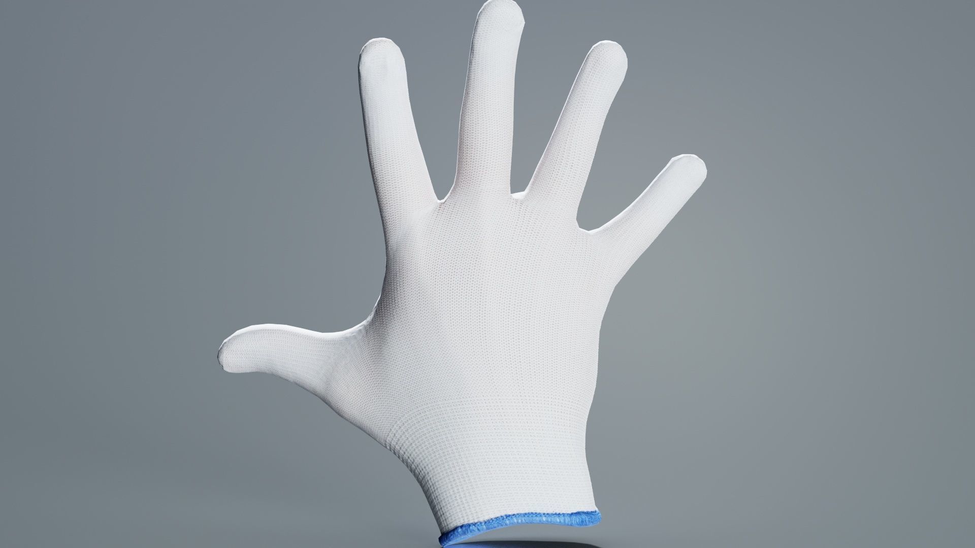 Gloved Hand 058 Low-poly 3D model_1