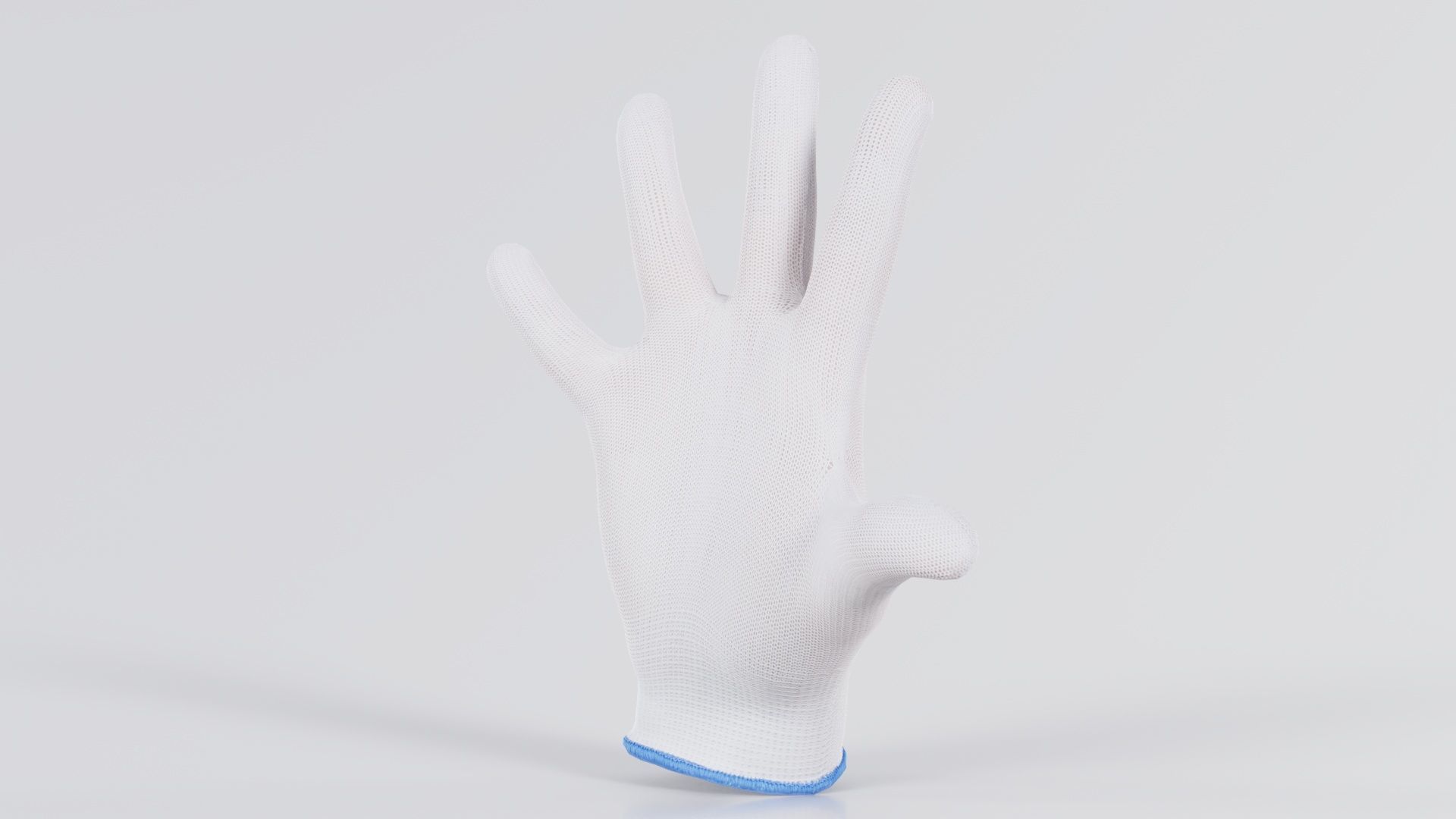Gloved Hand 058 Low-poly 3D model_4