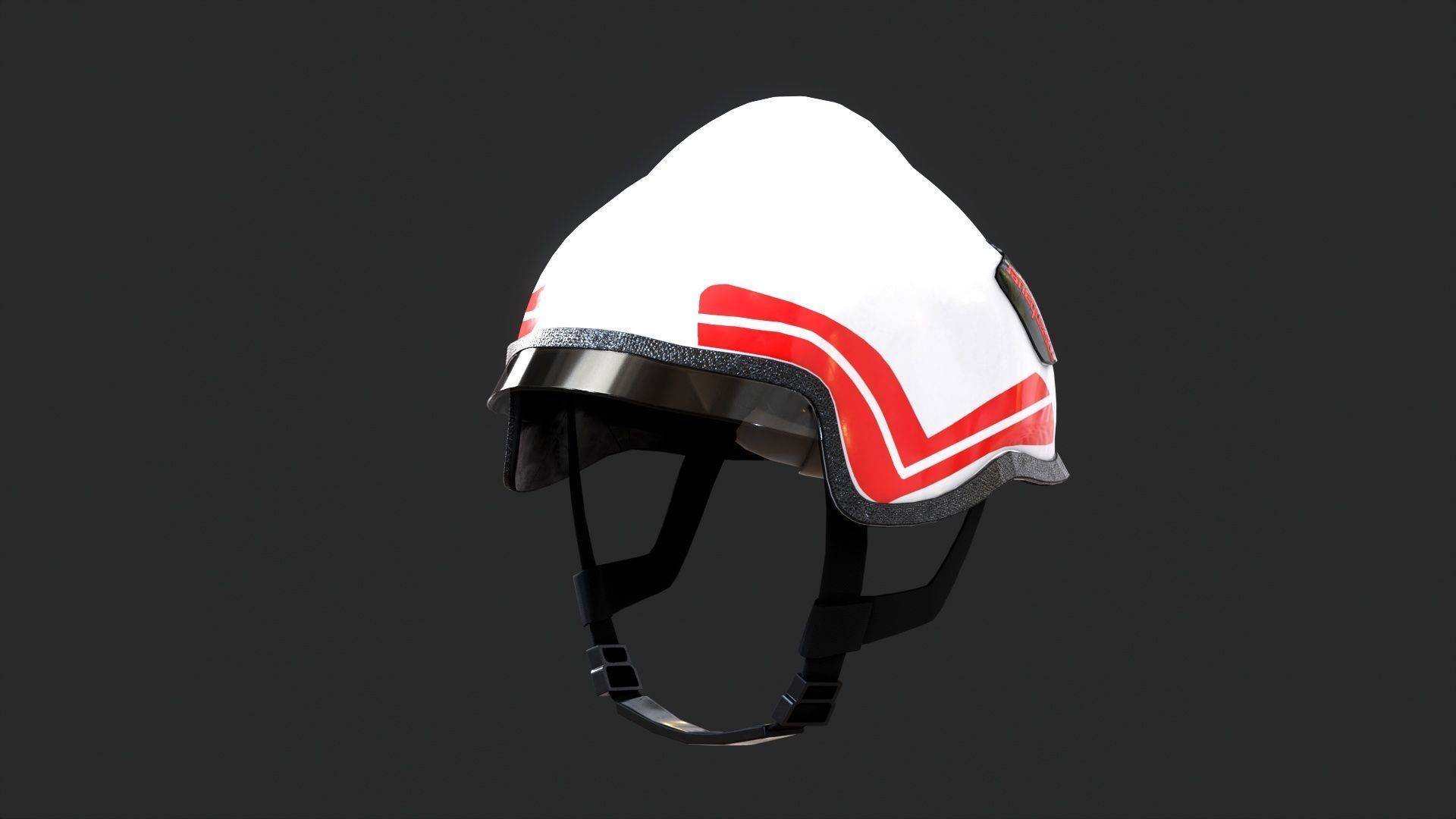 Feuerwehrhelm Rosenbauer Heros 2 Helmet 3D Model Low-poly 3D model_8