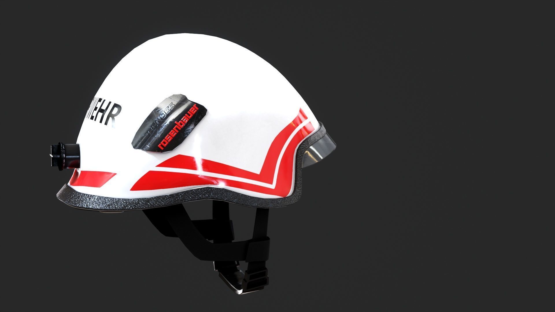 Feuerwehrhelm Rosenbauer Heros 2 Helmet 3D Model Low-poly 3D model_5