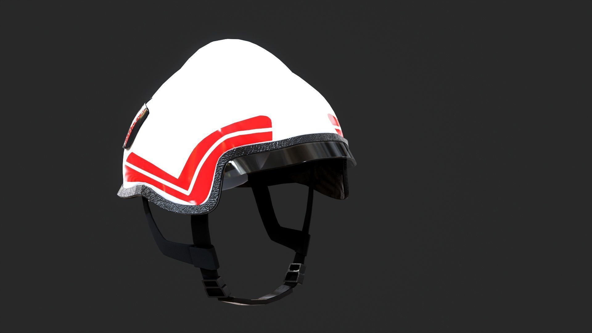 Feuerwehrhelm Rosenbauer Heros 2 Helmet 3D Model Low-poly 3D model_4