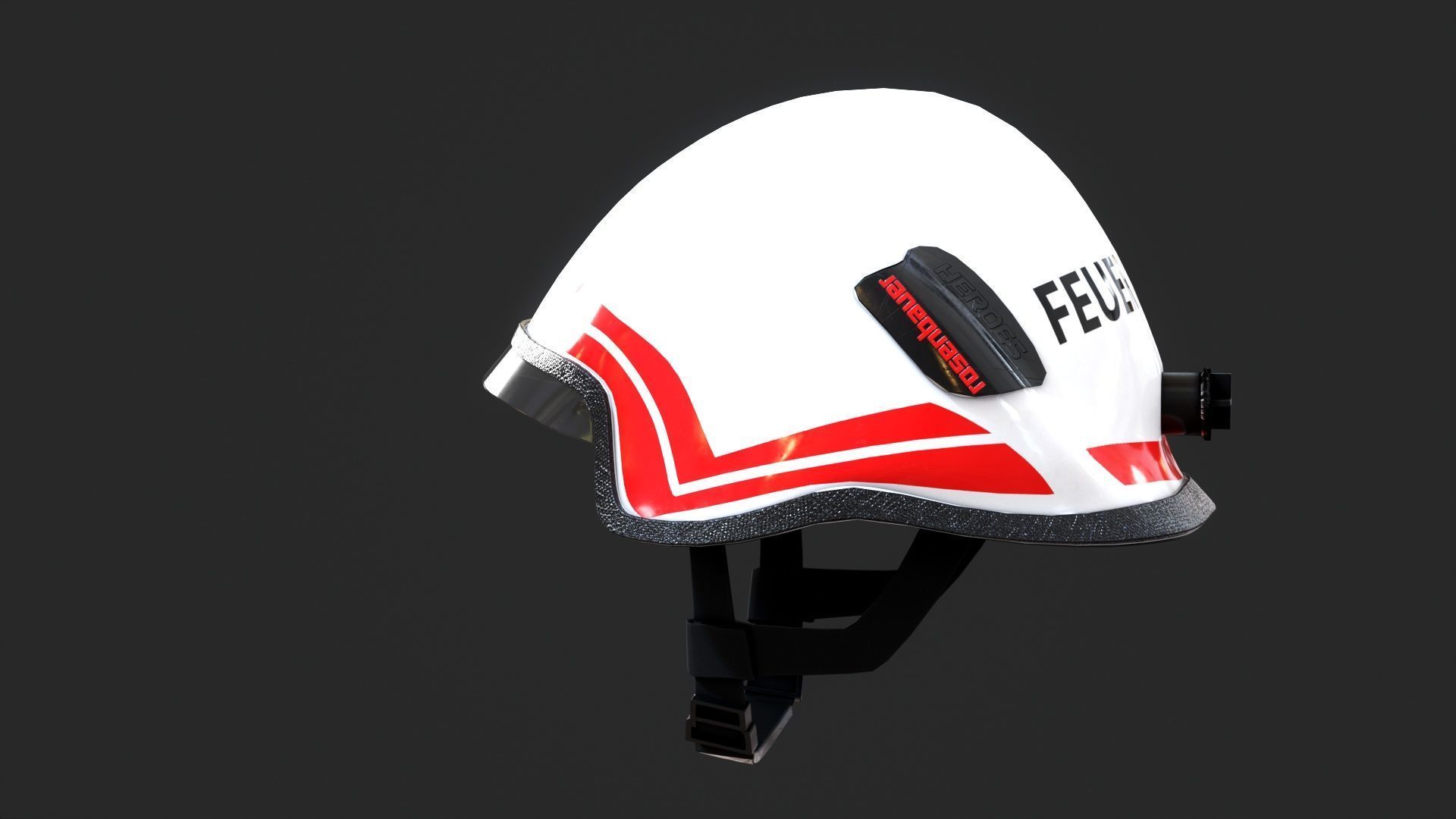 Feuerwehrhelm Rosenbauer Heros 2 Helmet 3D Model Low-poly 3D model_7