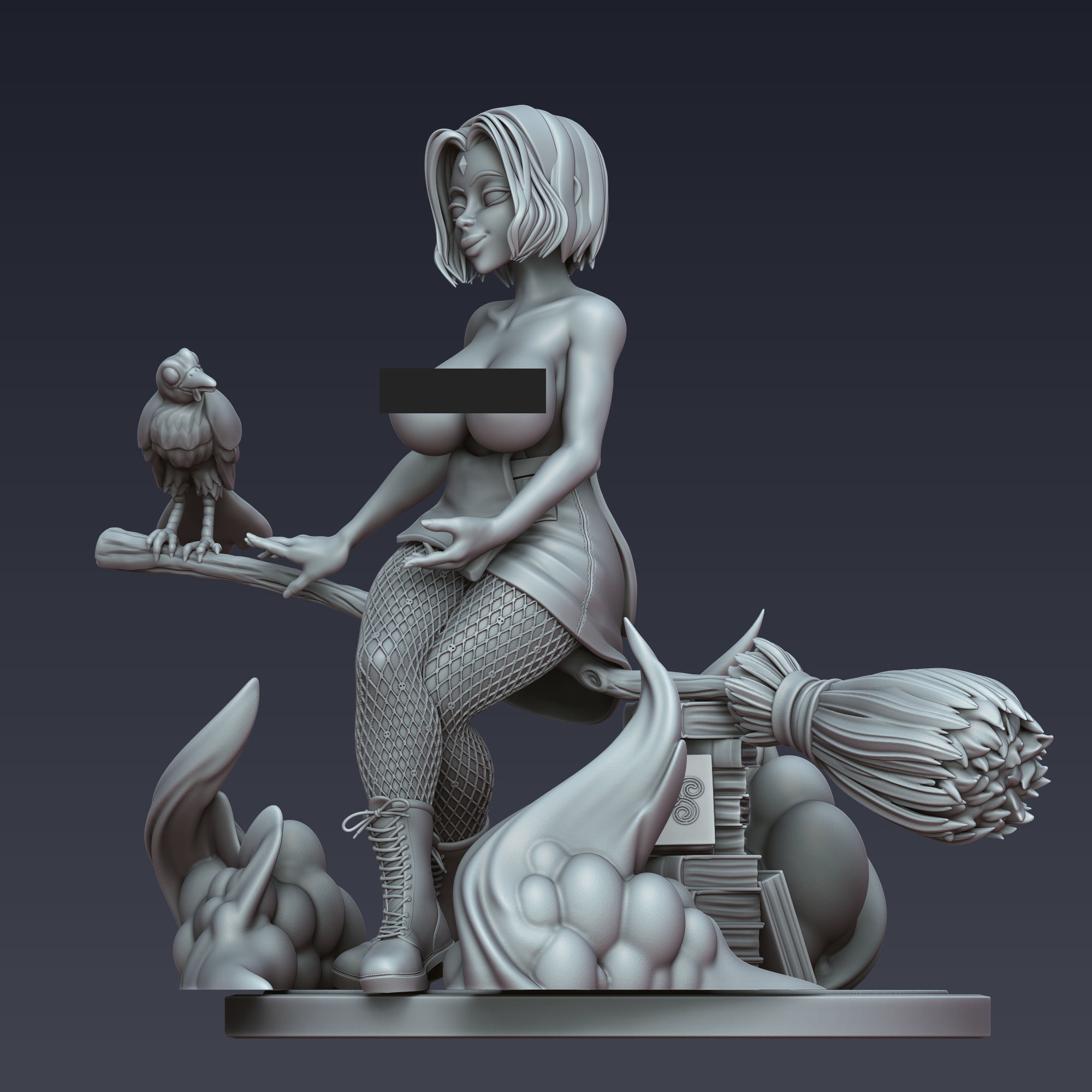 Raven Witchy  3D Printable Model 3D print model_10