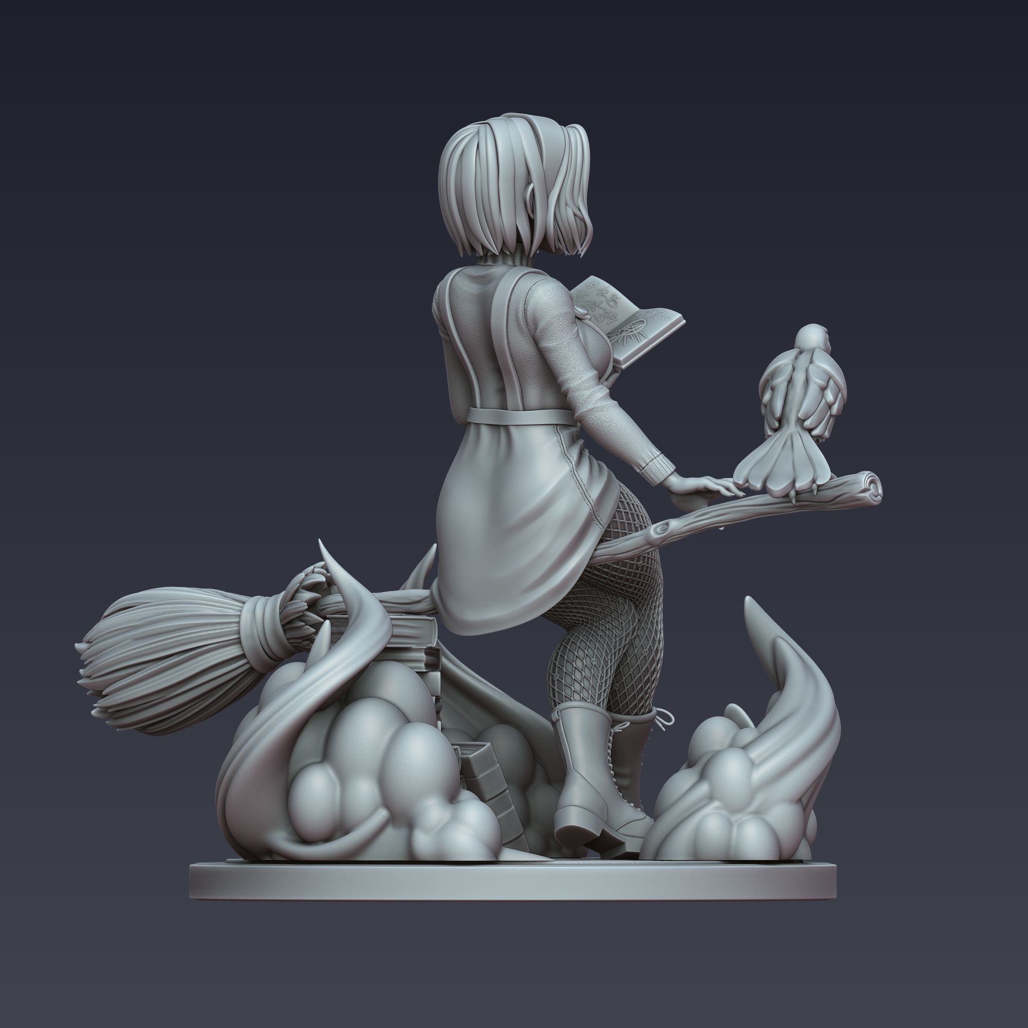 Raven Witchy  3D Printable Model 3D print model_6