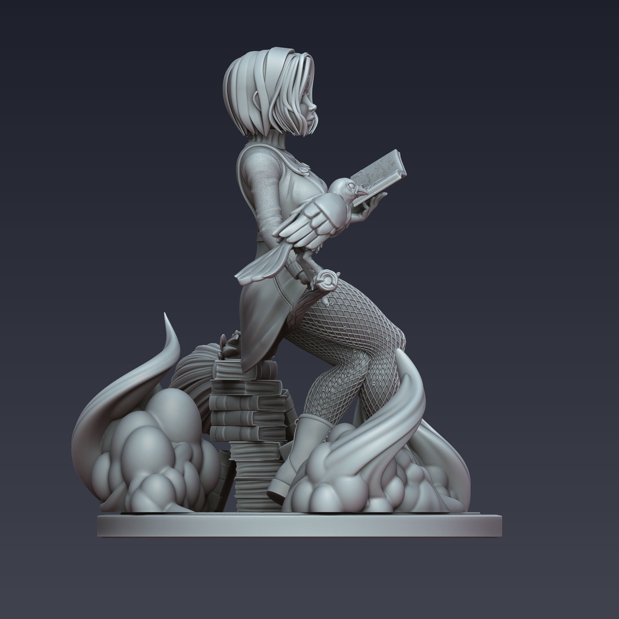 Raven Witchy  3D Printable Model 3D print model_7