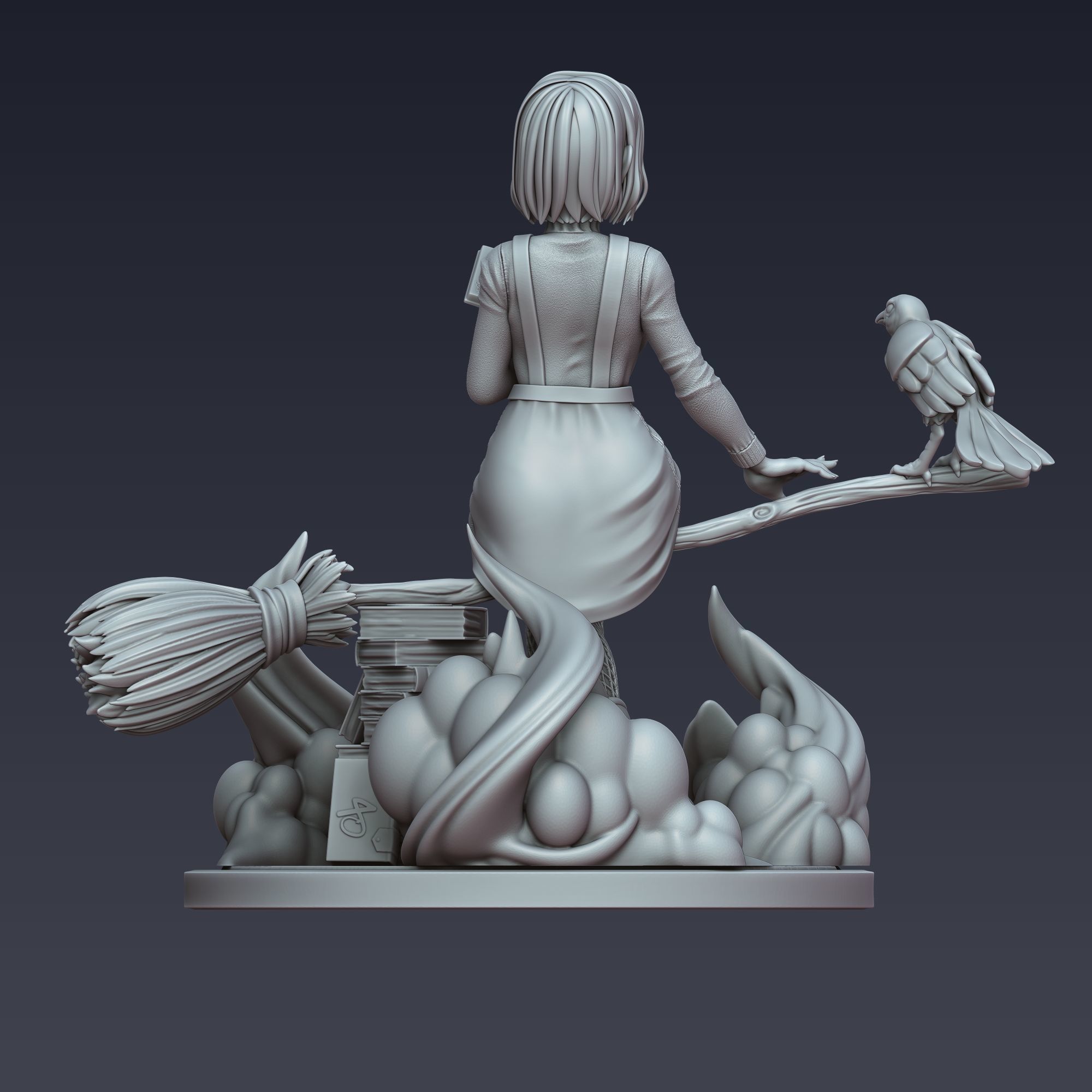 Raven Witchy  3D Printable Model 3D print model_5