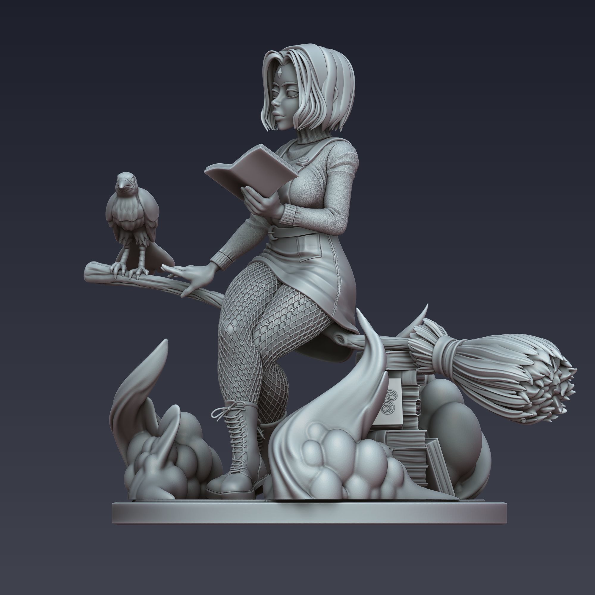 Raven Witchy  3D Printable Model 3D print model_1