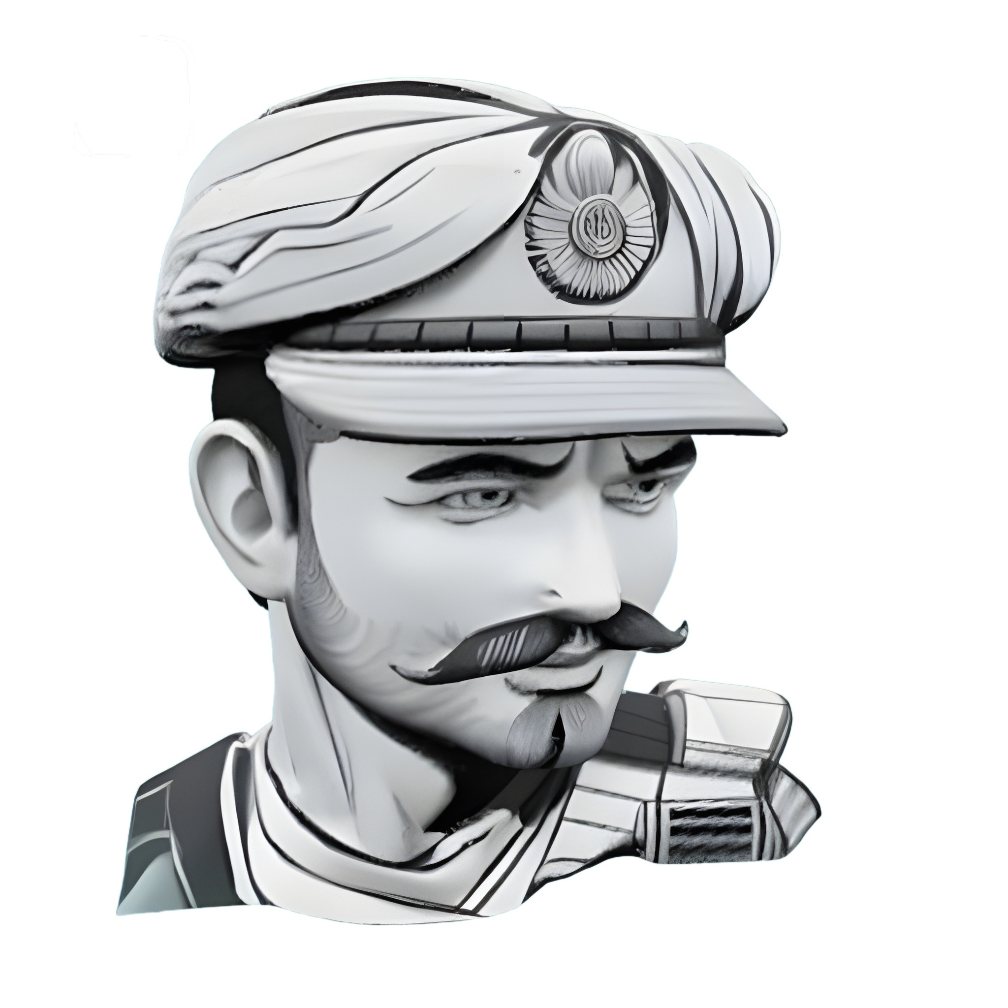 Stylized Hero Bust Collection 3D print model_2
