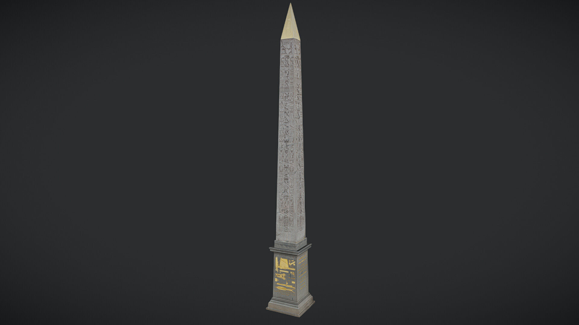 Luxor Obelisk Paris - photogrammetry scan 3D model_7
