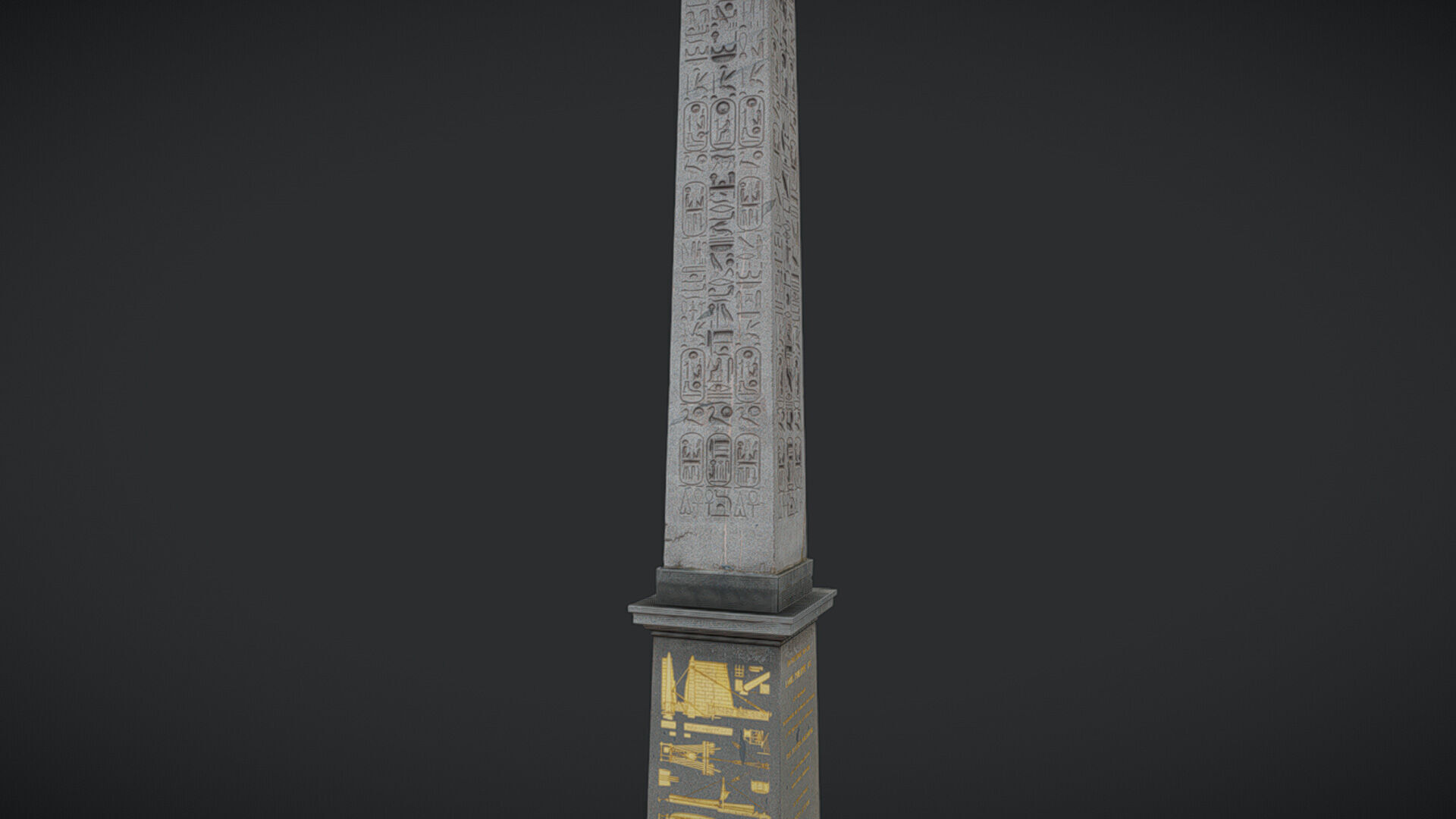 Luxor Obelisk Paris - photogrammetry scan 3D model_6