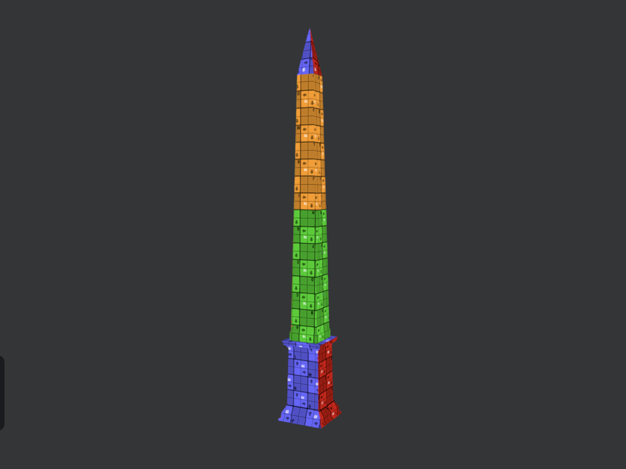Luxor Obelisk Paris - photogrammetry scan 3D model_9