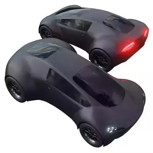 Futuristic black car