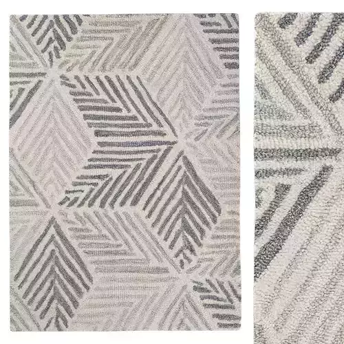 Karari Blue Hand Hooked Wool Rug